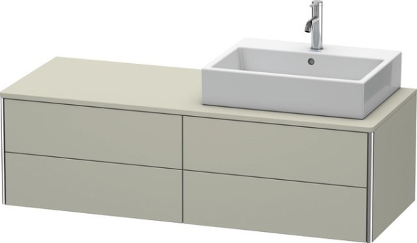 Duravit XSquare Konsolenwaschtischunterbau wandhängend Taupe Seidenmatt 1400x548x400 mm - XS4913R606