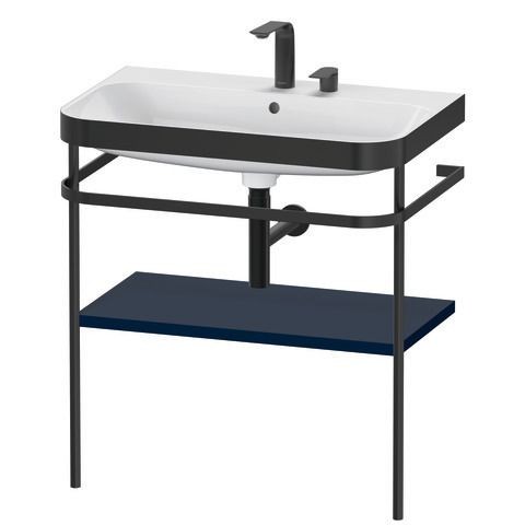 Duravit Happy D.2 Plus c-bonded Set mit Metallkonsole Nachtblau Seidenmatt 775x490x850 mm - HP4737E9