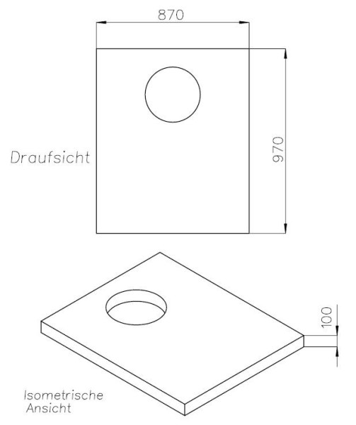 Neuesbad Wannenträger für Laufen Pro Abl. kurze Seite 100x90x3,1