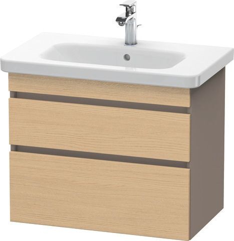Duravit DuraStyle Waschtischunterbau wandhängend Natur Eiche & Basalt Matt 730x448x610 mm - DS648103