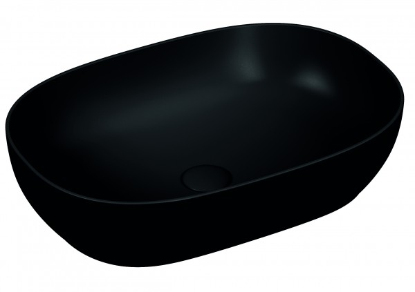 Vitra Outline Aufsatzschale oval, Schwarz Matt, 5995B483-0016