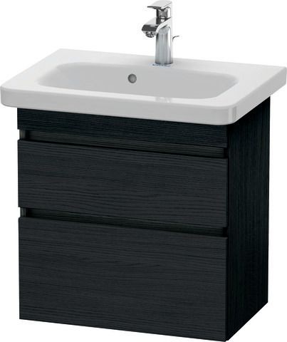 Duravit DuraStyle Waschtischunterbau wandhängend Eiche Schwarz Matt 580x368x610 mm - DS647901616