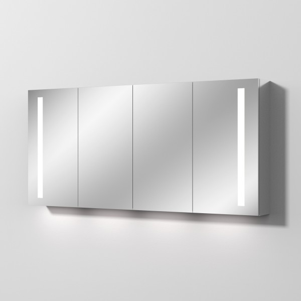 Sanipa Reflection Aluminium-Spiegelschrank ALEX 160 mit LED-Beleuchtung, AU3209Z