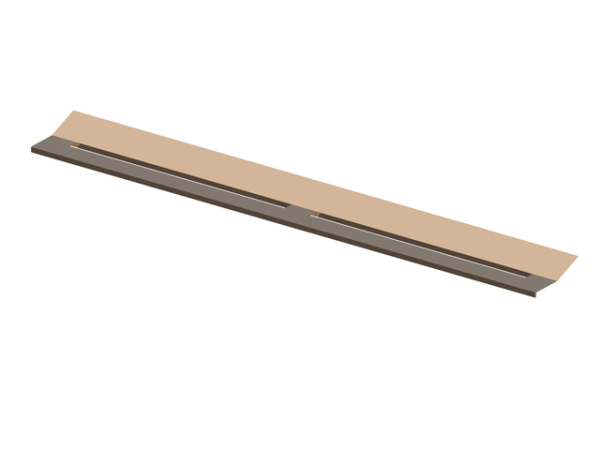 Tece drainprofile Profildeckel Edelstahl Rotgold glänzend, 675015