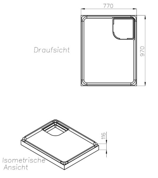 Neuesbad Wannenträger für Kaldewei Superplan SF NEU 100x80x2,5