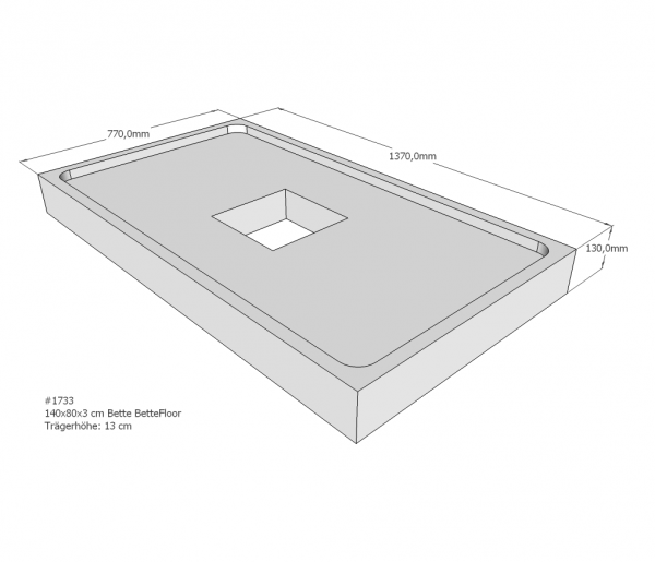 Neuesbad Wannenträger für Bette Floor 1400x800