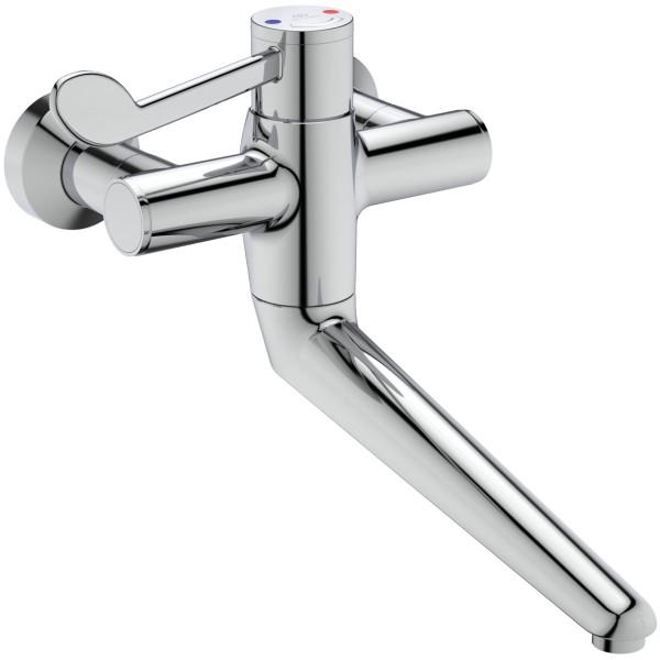 Ideal Standard Wand-WT-Thermostat CERAPLUS 2, Ausld. 356mm, absp.S-Anschlüsse, Chrom, A6701AA