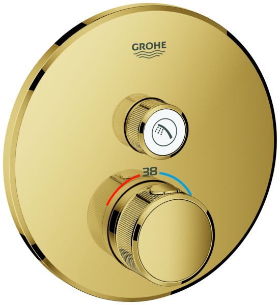 GROHE Thermostat Grohtherm SmartControl 29118 FMS rund 1 ASV cool sunrise, 29118GL0