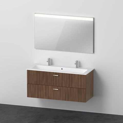 Duravit XBase Möbelwaschtisch mit Waschtischunterbau und Spiegel 1230x490x2000 mm - XB0066021210000