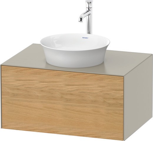 Duravit White Tulip Konsolenwaschtischunterbau wandhängend Natur Eiche & Taupe Matt & Seidenmatt 800