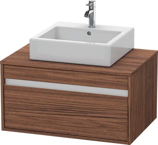 Duravit Ketho Konsolenwaschtischunterbau wandhängend Nussbaum dunkel Matt 800x550x426 mm - KT6694021