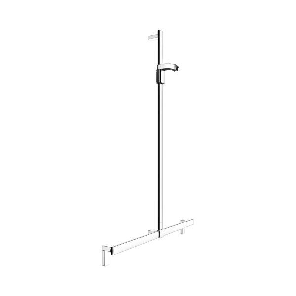 KEUCO AXESS Duschhandlauf mit Brausestange, Metall, B: 100 x H: 130,1 cm, 35014011013