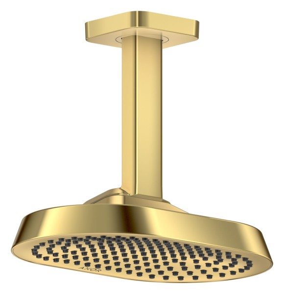Hansgrohe AXOR ShowerSphere Kopfbrause 250/160 1jet mit Deckenanschluss, Polished Gold Optic, 397639