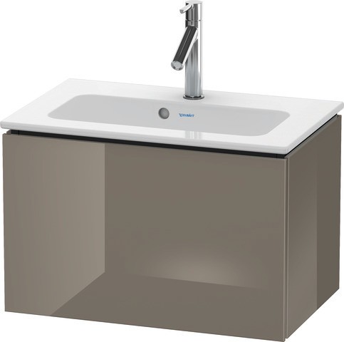 Duravit L-Cube Waschtischunterbau wandhängend Flanell Grau Hochglanz 620x391x400 mm - LC615608989