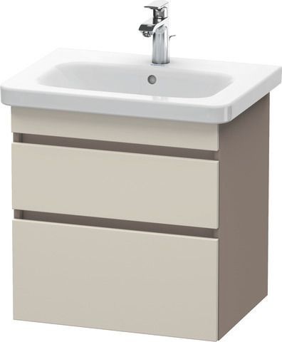 Duravit DuraStyle Waschtischunterbau wandhängend Taupe & Basalt Matt 580x448x610 mm - DS648009143