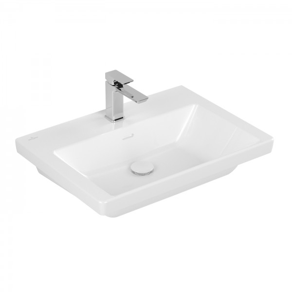 Villeroy & Boch Subway 3.0 Schrankwaschtisch, 650 x 470 x 165 mm, Weiß Alpin, ohne Überlauf, ungesch