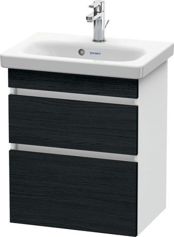 Duravit DuraStyle Waschtischunterbau wandhängend Eiche Schwarz & Weiß Matt 500x368x610 mm - DS640301