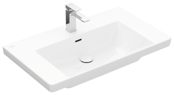 Villeroy & Boch Subway 3.0 Schrankwaschtisch, 800 x 470 x 165 mm, Weiß Alpin CeramicPlus, mit Überla