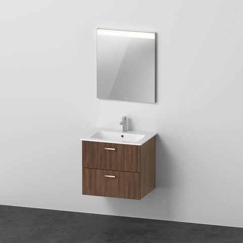 Duravit XBase Möbelwaschtisch mit Waschtischunterbau und Spiegel 630x490x2000 mm - XB0070021210000