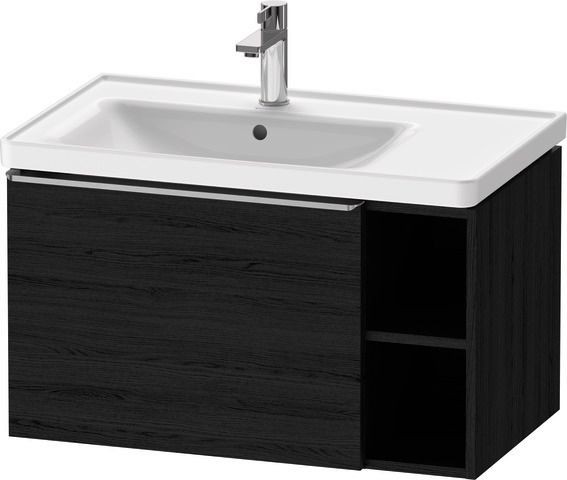 Duravit D-Neo Waschtischunterbau wandhängend Eiche Schwarz Matt 784x452x440 mm - DE4258070160000