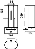 Vorschau: emco system 2 Sensor- Vorschau: emco system 2 Sensor- Seifenspender Mindestabstand zum Becken 300 mm800 ml, chrom, 352100103