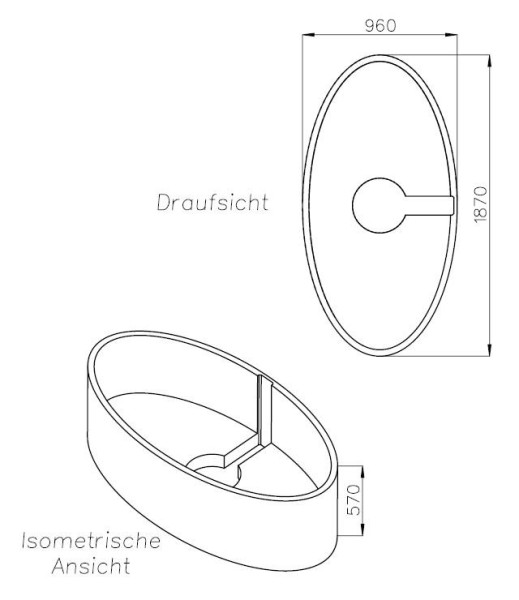 Neuesbad Wannenträger für Kaldewei Ellipso Duo Nr.232 190x100 oval