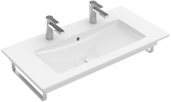 Villeroy & Boch Schrankwaschtisch Venticello 4104 1000x500mm, 2 x 1-Loch, mit Überlauf Eckig Stone W