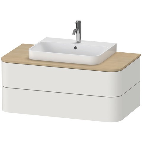 Duravit Happy D.2 Plus Konsolenwaschtischunterbau wandhängend Nordic Weiß Seidenmatt 1000x550x408 mm