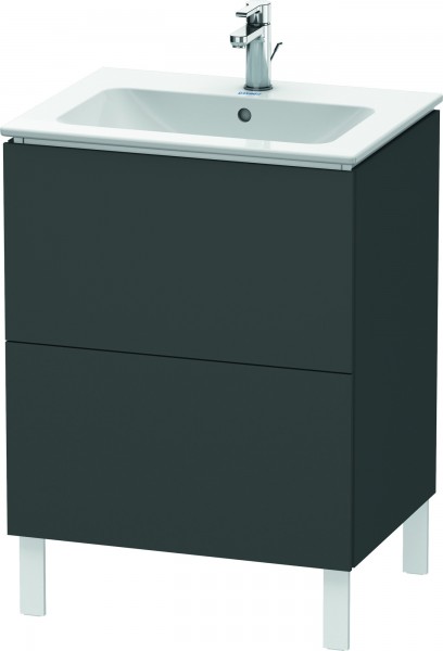 Duravit L-Cube Waschtischunterbau bodenstehend Graphit Matt 620x481x704 mm - LC662504949