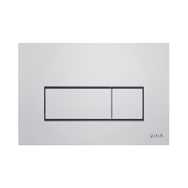 VitrA Root Square WC-Betätigungsplatte für 2?Mengen?Spülung Chrom,740-2380