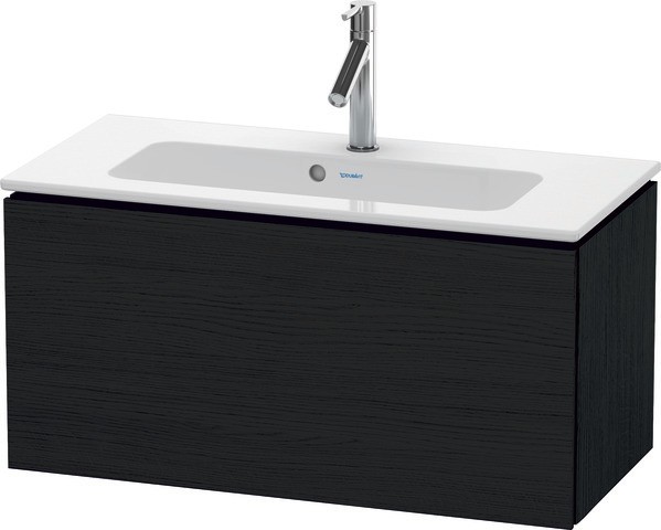 Duravit L-Cube Waschtischunterbau wandhängend Eiche Schwarz Matt 820x391x400 mm - LC615701616
