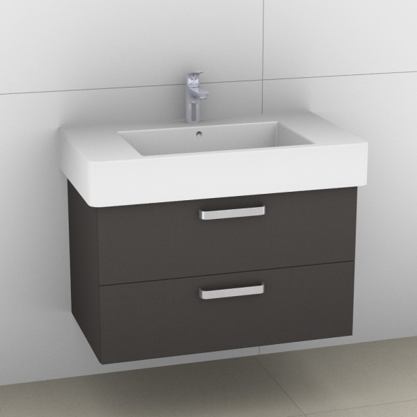Artiqua 411 Waschtischunterschrank für Vero 032985 Stahlgrau, 411-WU2L-D06-7142-88