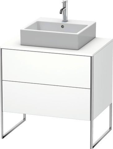 Duravit XSquare Konsolenwaschtischunterbau bodenstehend Weiß Supermatt 800x548x778 mm - XS492008484