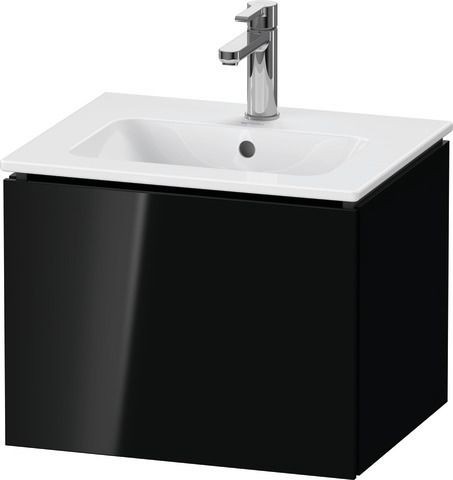 Duravit L-Cube Waschtischunterbau wandhängend Schwarz Hochglanz 520x421x400 mm - LC611804040