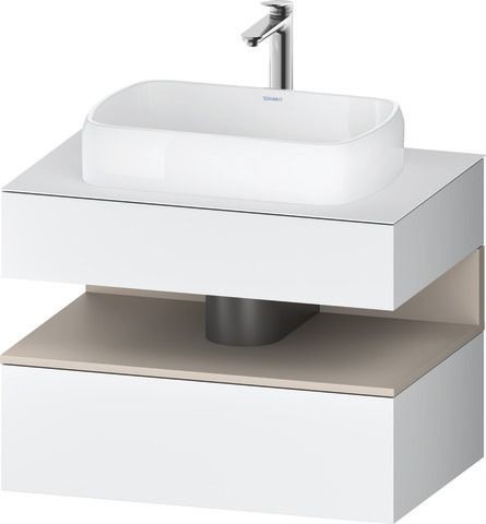 Duravit Qatego Konsolenwaschtischunterbau wandhängend Weiß Matt 800x550x600 mm - QA4730091180010