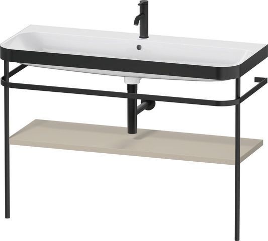 Duravit Happy D.2 Plus c-bonded Set mit Metallkonsole Taupe Seidenmatt 1175x490x850 mm - HP4739O6060