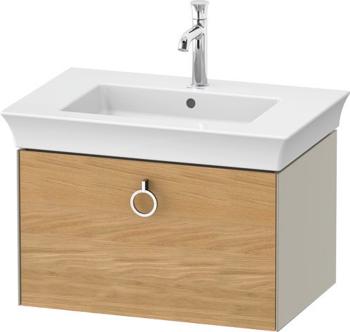 Duravit White Tulip Waschtischunterbau wandhängend Natur Eiche & Taupe Matt & Seidenmatt 684x458x410