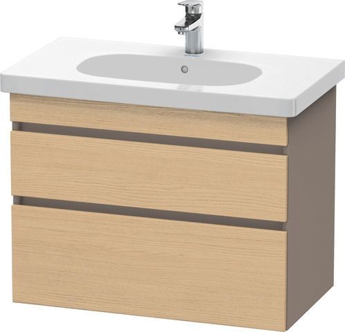 Duravit DuraStyle Waschtischunterbau wandhängend Natur Eiche & Basalt Matt 800x453x610 mm - DS648403