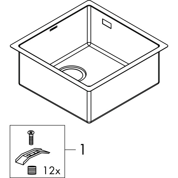 Hansgrohe Unterbauspüle 450 S719-U450, 43426800