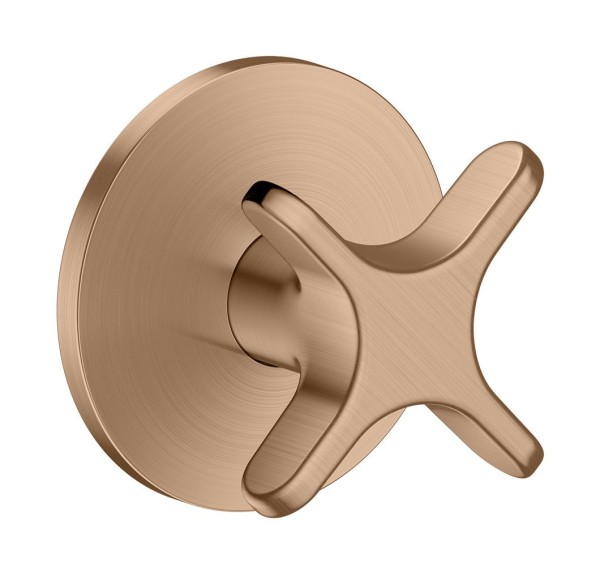 Hansgrohe Absperrventil Unterputz AXOR One mit Kreuzgriff brushed red gold, 48771310
