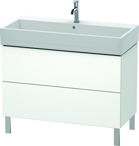 Duravit L-Cube Waschtischunterbau bodenstehend Weiß Matt 984x459x582 mm - LC677801818