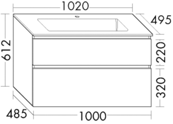 Burgbad Mineralguss Waschtisch-Set Lin20 HGL Sand Ultramatt/Weiß Velvet, SGHT102F5641C0037