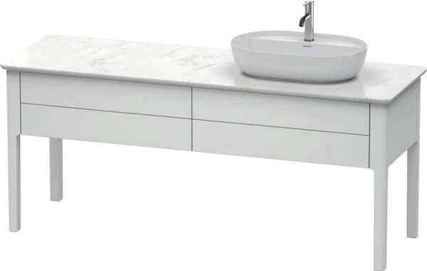 Duravit Luv Konsolenwaschtischunterbau bodenstehend Weiß Seidenmatt 1733x570x743 mm - LU9563R3636