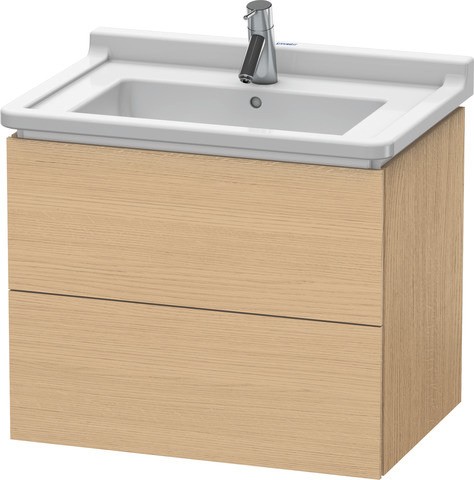 Duravit L-Cube Waschtischunterbau wandhängend Natur Eiche Matt 670x469x558 mm - LC6264030300A00