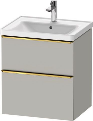 Duravit D-Neo Waschtischunterbau wandhängend Betongrau Matt 584x452x625 mm - DE4359034070000