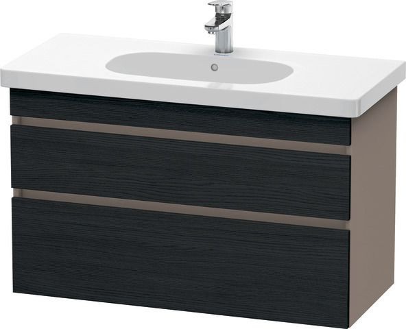 Duravit DuraStyle Waschtischunterbau wandhängend Eiche Schwarz & Basalt Matt 1000x453x610 mm - DS648