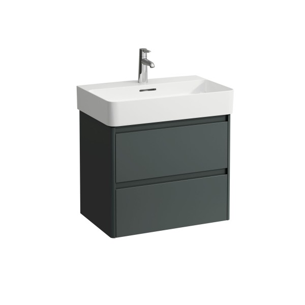 LAUFEN Waschtischunterschrank BASE 2.0 400x621x515 2 Schubl m. Griffmulde f.WT H810284 verkehrsgrau,