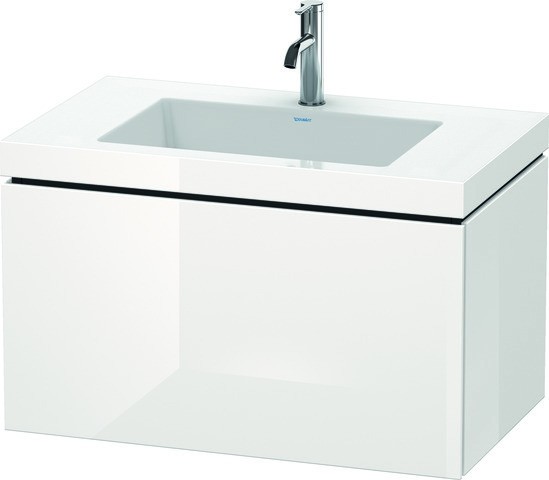 Duravit L-Cube c-bonded Set wandhängend Weiß Matt 800x480x500 mm - LC6917N1818