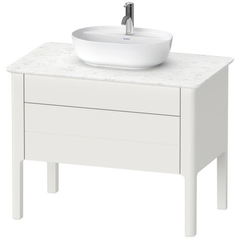 Duravit Luv Konsolenwaschtischunterbau bodenstehend Nordic Weiß Seidenmatt 938x570x743 mm - LU956903