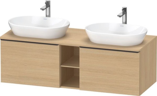 Duravit D-Neo Konsolenwaschtischunterbau wandhängend Natur Eiche Matt 1400x550x459 mm - DE4950BBD300